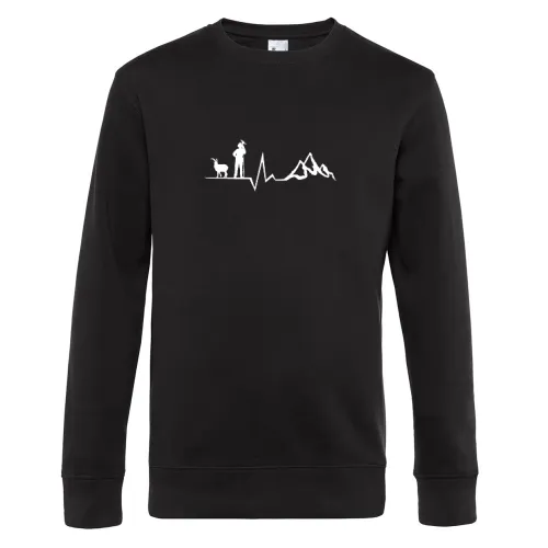 Landwirt Gebirge Farmer Ziege Berge Herzschlag Sweat Männer King Crew Neck