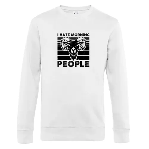 Langschläfer Morgenmuffel Ziegenbock - Bock Motiv Sweat Männer King Crew Neck