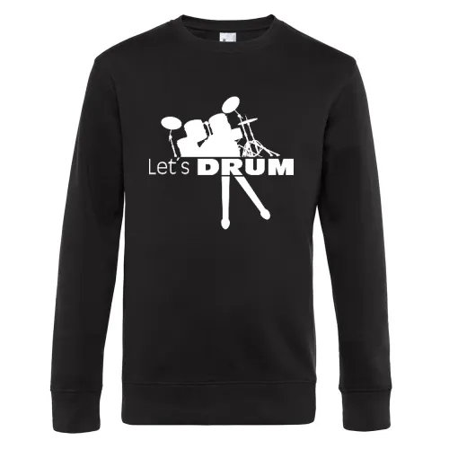 Lets Drum Schlagzeug mit Sticks Männer Sweat