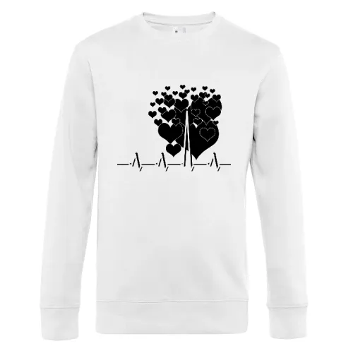 Liebe Herzschlag Sweat Männer King Crew Neck