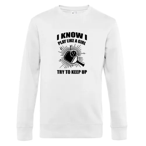 Lustiger Pickleball Spielerinnen Spruch Sweat Männer King Crew Neck