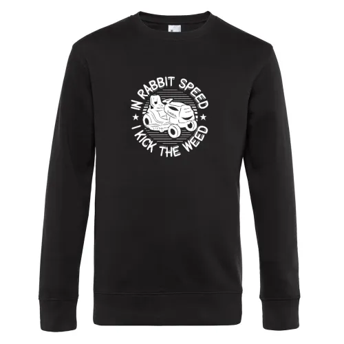 Lustiger Rasenmähen Rasenmäher Traktor Spruch Sweat Männer King Crew Neck