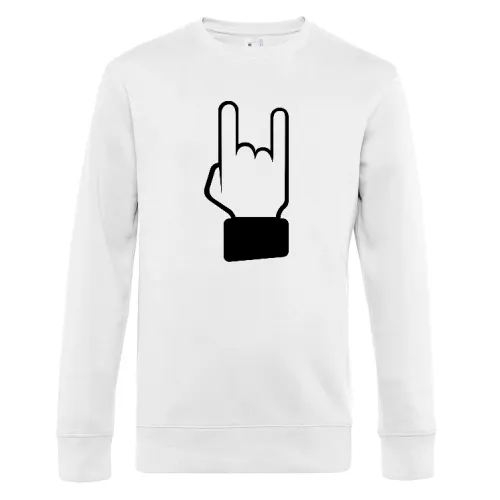 Mano cornuta Hörner gefällt mir Finger Männer Sweat