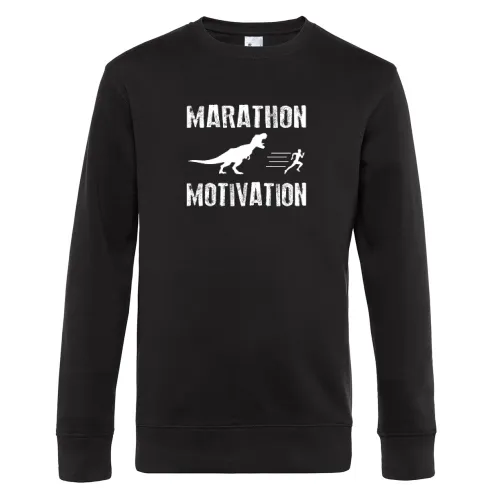 Marathon Marathonlauf Marathonläufer Dino Geschenk Sweat Männer King Crew Neck
