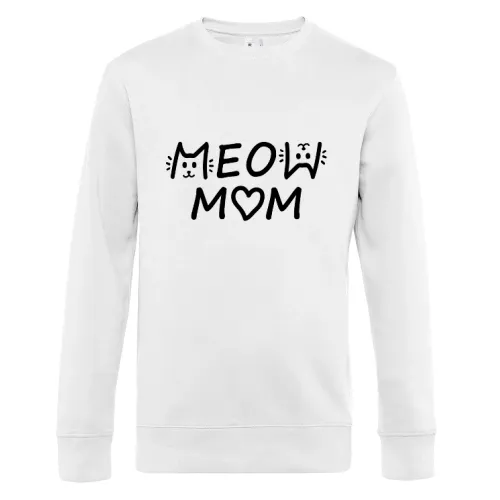 Meow Mom Katzendame Katzenliebhaber Sweat Männer King Crew Neck