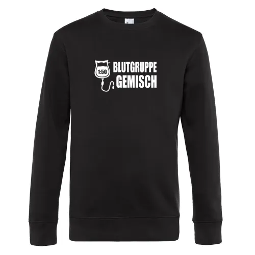 Mopedfahrer Gemisch 1:50 Blutgruppe Moped Geschenk Sweat Männer King Crew Neck