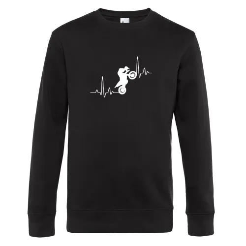 Motocross Wheelie Puls Enduro Cross Herzschlag Sweat
