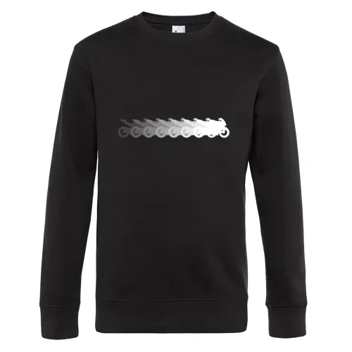 Motorrad schwarz weiß verlauf Männer Sweat Motorrad schwarz weiß verlauf Sweat