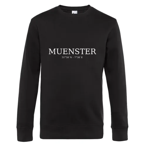 Muenster Koordinaten Sweat Männer King Crew Neck