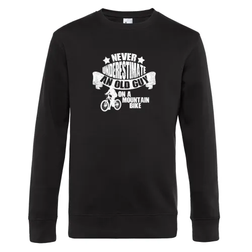 Never Underestimate An Old Guy On A Mountain Bike Sweat Männer King Crew Neck