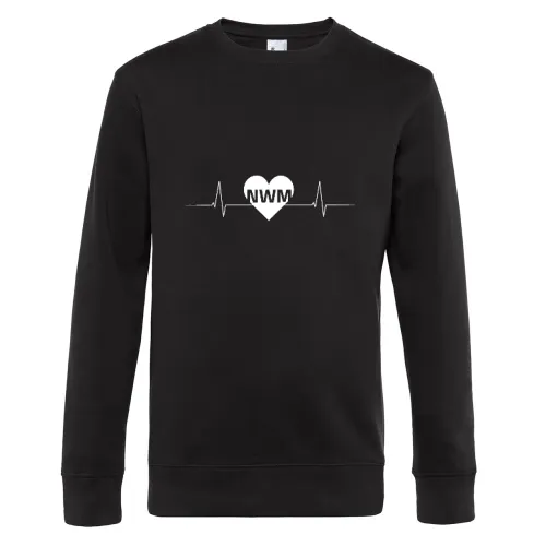 Nordwestmecklenburg NWM Nummernschild Herzschlag Sweat Männer King Crew Neck