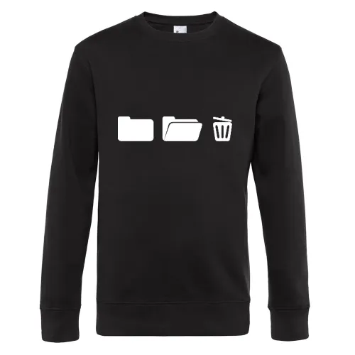 Ordner mit Papierkorb  auf Computer Sweat Männer King Crew Neck
