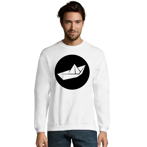 Papierschiff Origami Männer Sweat