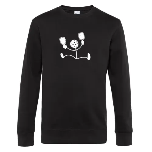 Pickleball Strichmännchen Sweat Männer King Crew Neck