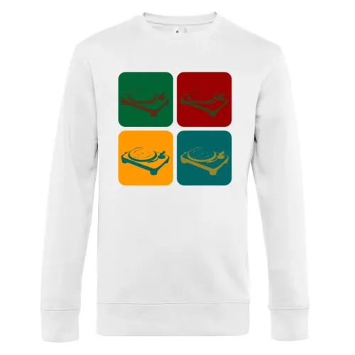 Plattenteller DJ Pult Warhol Sweat Männer King Crew Neck