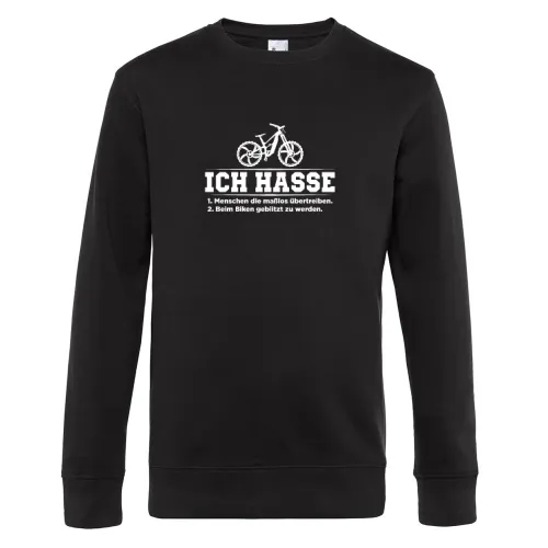 Radfahrer Hasst Menschen die Übertreiben und Blitzer Sweat Männer King Crew Neck