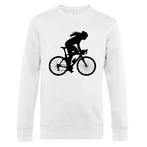 Radfahrerin Bikerin Frau Fahrrad Fahrradfahren Sweat Männer King Crew Neck