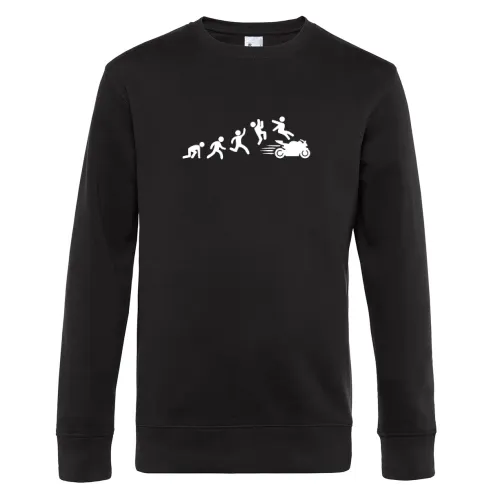 Rennmaschine Stichmännchen Motorrad Evolution Sweat
