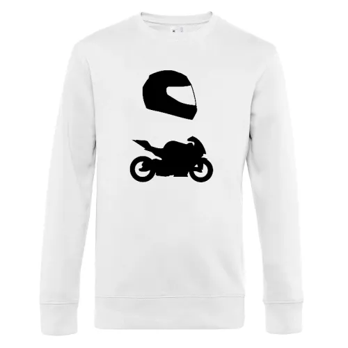 Rennmotorrad mit Helm Sweat