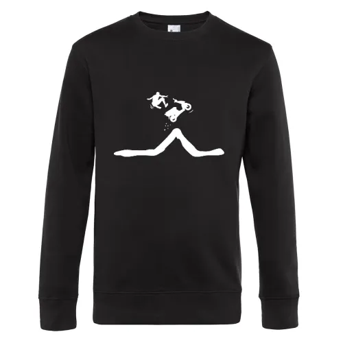 Roller Sprung mit Abstieg des Fahrers Männer Sweat Roller Sprung mit Abstieg des Fahrers Sweat