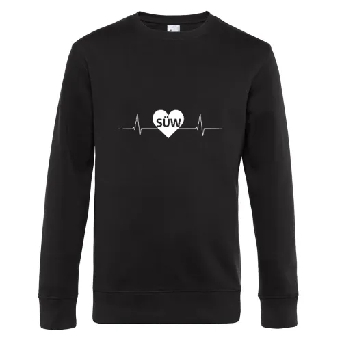 SÜdliche Weinstraße SÜW Nummernschild Herzschlag Sweat Männer King Crew Neck