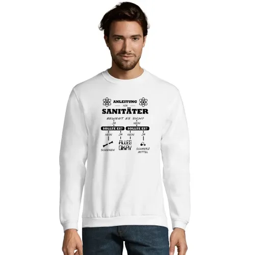 Sanitäter Anleitung Notfallsanitäter Checkliste Männer Sweat