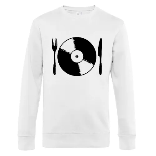 Schallplatte mit Besteck Sweat Männer King Crew Neck