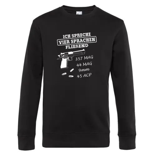 Schützenverein Schießstand Pistolen Revolver Motiv Sweat Männer King Crew Neck