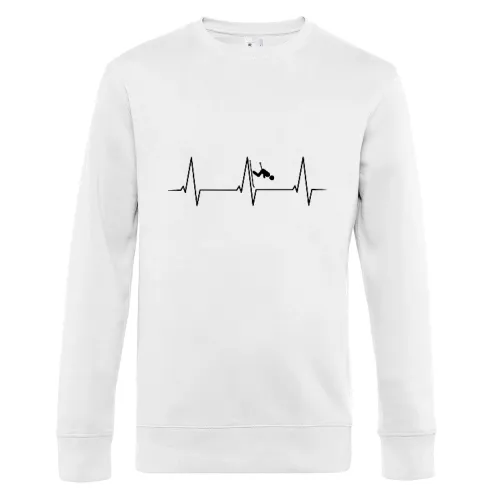 Ski Abfahrt Herzschlag Männer Sweat