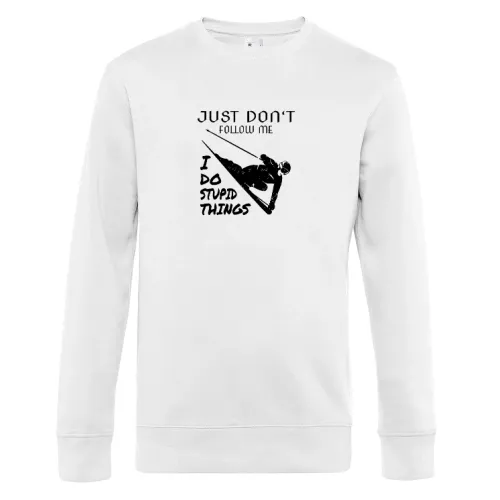 Ski Abfahrt Skifahrer fährt Schuss Sweat Männer King Crew Neck