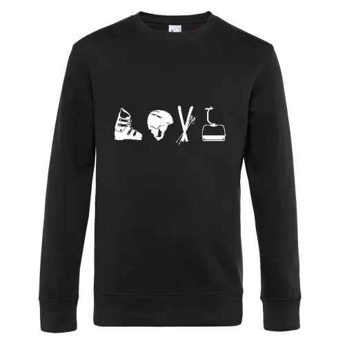 Ski Love Sweat Männer King Crew Neck
