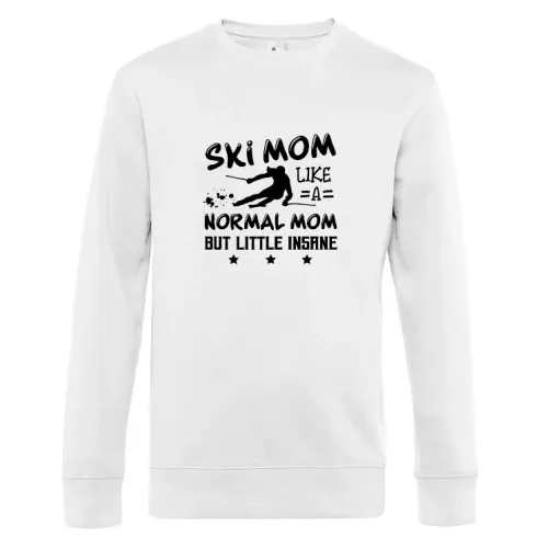 Ski Mom Little Insane Skifahrer Skifahren Sweat Männer King Crew Neck