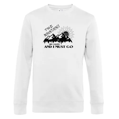 Ski Skifahren Skiurlaub Mountains Are Calling Sweat Männer King Crew Neck