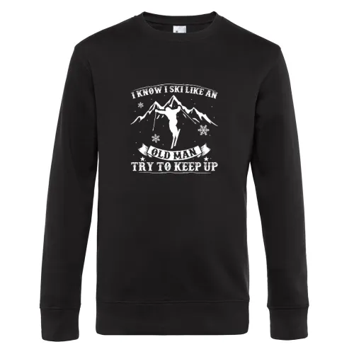 Ski Skifahrer Skifahren Skiurlaub Old Man Keep Up Männer Sweat