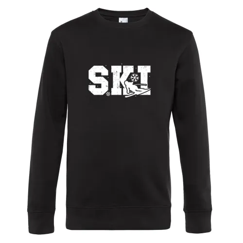 Ski Skifahrer Skifahren Skiurlaub Winterurlaub Sweat Männer King Crew Neck