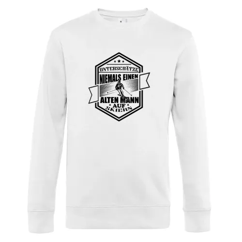 Skifahrer Alter Mann Skipiste Apres Ski Skiurlaub Männer Sweat Skifahrer Alter Mann Skipiste Apres Ski Skiurlaub Sweat