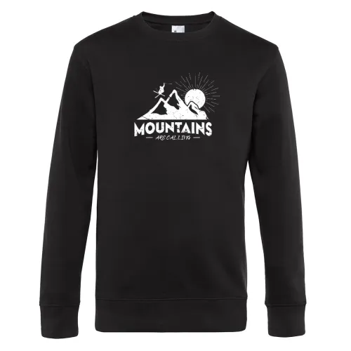 Skifahrer Ski Mountains are calling Skifahren Sweat Männer King Crew Neck