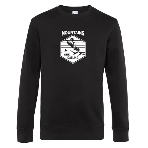 Snowboard Mountains are calling - Snowboarder Sweat Männer King Crew Neck