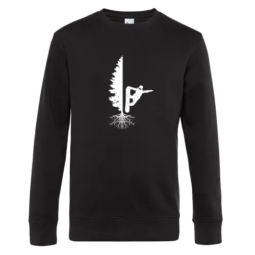 Snowboarder Off Piste Baum Snowboarden Boarder Männer Sweat Snowboarder Off Piste Baum Snowboarden Boarder Sweat
