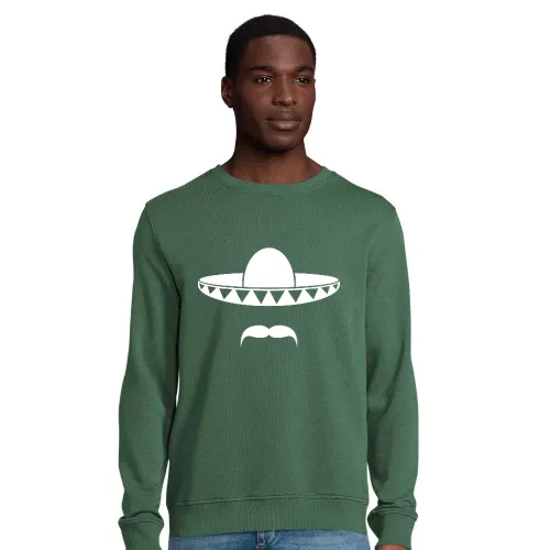 Sombrero mit Bart aus Mexiko Männer Sweat