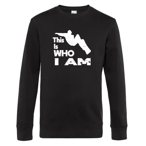 Springender Snowboarder Tricksprung Sweat Männer King Crew Neck