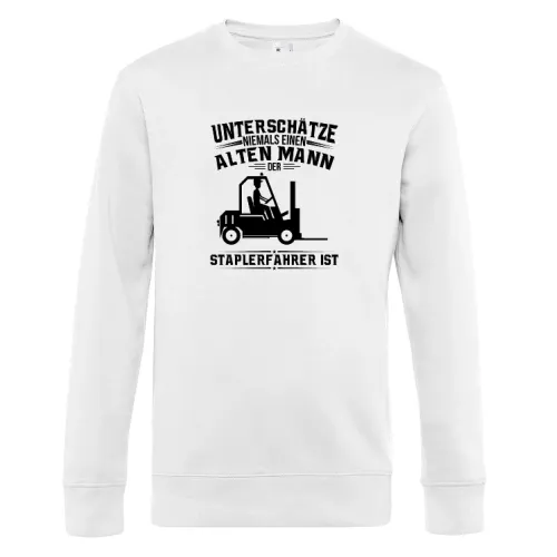 Staplerfahrer Gabelstapler Alter Mann Spruch Sweat Männer King Crew Neck