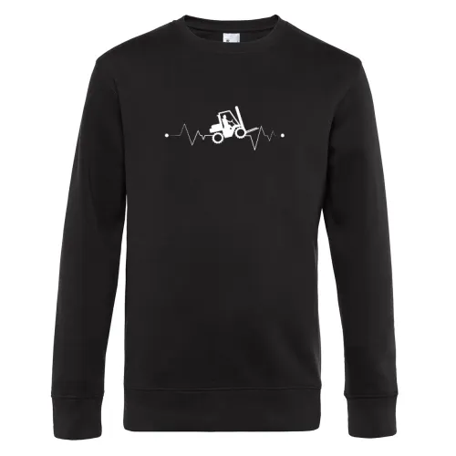 Staplerfahrer Herzschlag Gabelstaplerfahrer Motiv Sweat