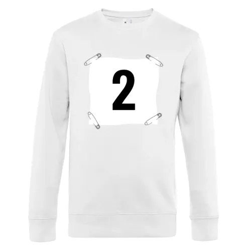 Startnummer 2 mit Sicherheitsnadel Sweat Männer King Crew Neck