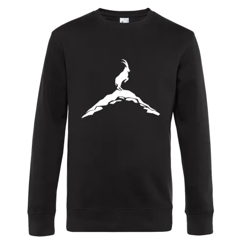 stehender Steinbock auf Bergspitze Sweat Männer King Crew Neck