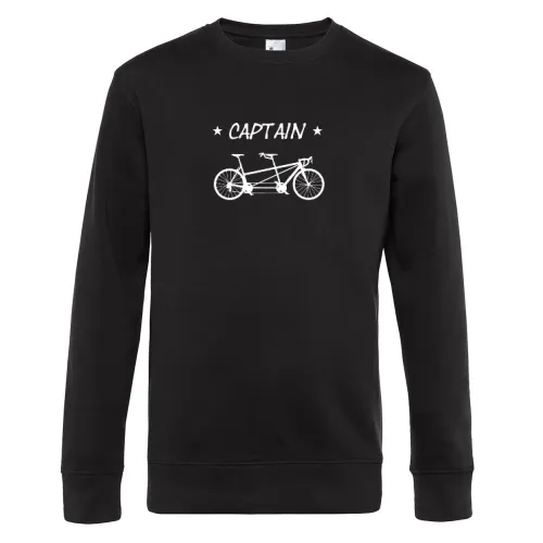Tandem Fahrrad Kapitän Steuermann Sweat Männer King Crew Neck