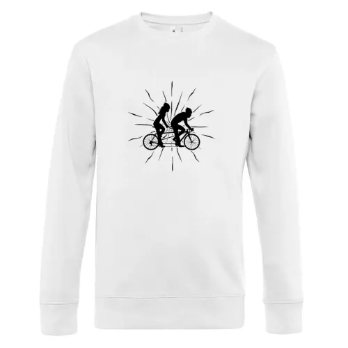 Tandem Fahrrad Regenbogen Tandemrad Paar Sweat Männer King Crew Neck