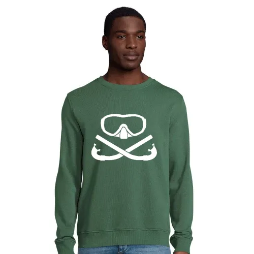 Taucherbrille mit gekreuzten Schnorchel Männer Sweat