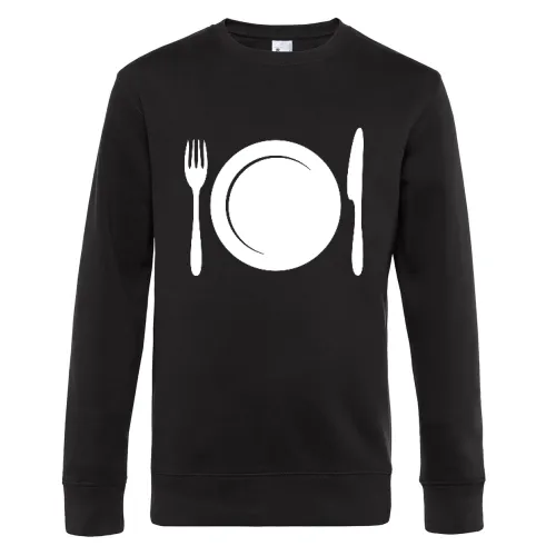 Teller mit Besteck Sweat Männer King Crew Neck