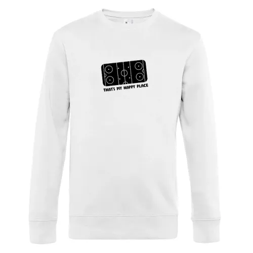 That s My Happy Place Eishockey Ice Hockey Spruch Sweat Männer King Crew Neck